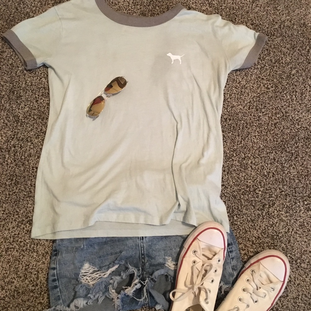 light blue PINK shirt!!